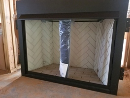 Fireplace insert install