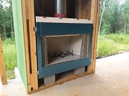 Fireplace insert install
